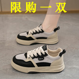 昌祥回力女鞋春季2026新款夏季透气帆布鞋女韩版百搭厚底运动休闲板鞋子女 黑色 37