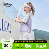 迪士尼（DISNEY）童装儿童女童速干短袖套装T恤运动中裤两件套24夏DB321UE28蓝130