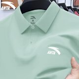 安踏冰丝速干polo衫短袖男t恤2026年夏季款休闲运动男士薄款健身服 8113-7牛津绿【冰丝速干】 M (170) 适合100-120斤