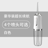 冲牙器便携式2025新款家用电动口腔清洁洗牙器喷水去结石洗牙机水牙线 小蛮腰冲牙器-白色 4支喷头 豪华款