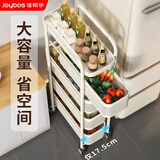 佳帮手厨房夹缝置物架冰箱侧面抽拉柜卫生间小推车极窄缝拉篮22+4