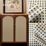 吉夫迪夫仿藤编贴纸柜子翻新改造防水加厚复古自粘衣柜装饰家具壁纸3米