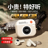 雅兰仕（EARISE）【柏林音效】复古相机款深度降噪超长续航半入耳式真无线蓝牙耳机运动跑步专用Q86 肤色