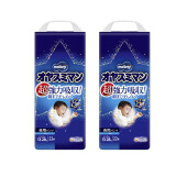 MOONY尤妮佳睡睡裤日本进口婴儿畅透拉拉裤超薄透气夜用成长裤男女款 XXL22男睡睡裤2包