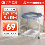 善行者 坐便凳椅子老年人坐便器孕妇移动马桶碳钢洗澡椅马桶支架SW-V30