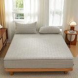 多喜爱家纺 全棉笠围保护垫 50%大豆纤维夹绵床垫防尘罩1.8床1.8x2米