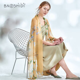 宝石蝶真丝雪纺纱巾丝巾杭州丝绸围巾女生妈妈生日礼物女礼盒/四季云游