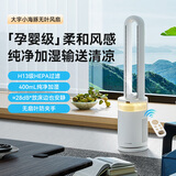 大宇（DAEWOO）【小海豚】母婴级无叶风扇小海豚直流变频电风扇净化加湿氛围灯HEPA13落地扇 AM08
