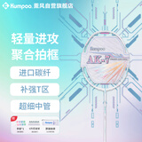 薰风（KUMPOO） 羽毛球拍全碳素超轻进攻聚合边框熏风AK-7白/淡绿4U白色线