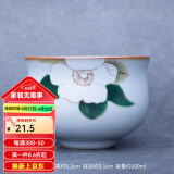 容山堂官窑彩绘茶杯大小号可养开片主人杯单个杯盏品茗杯功夫茶具 官窑茶杯-芬芳馥郁