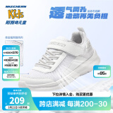 Skechers斯凯奇童鞋儿童运动鞋新款夏季易弯折男女童透气网鞋405238L 男童/白色/WHT 34