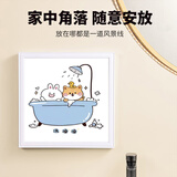 捷贝 JEBE BABY浴室壁画折叠收纳柜免打孔挂墙式淋浴间防水洗澡放衣服大号置物架 加厚加固折叠-洗澡澡