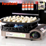 岩谷（Iwatani）卡式炉户外炉具装备套装瓦斯炉便携式防风家用野炊火力大燃气炉 卡式炉+岩谷铁板烧+气4瓶