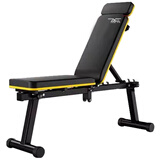 正昕（ZHENG XIN） 哑铃凳 多功能仰卧起坐板腹肌板凳家用可折叠室内健身椅训练器材 B10哑铃凳-黄黑色-带头靠