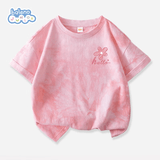 班尼路（Baleno）女童短袖T恤夏季中大童薄款时尚百搭扎染衣服儿童夏装女孩上衣