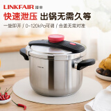 凌丰（LINKFAIR） 高压锅304不锈钢防爆压力锅家用燃气电磁炉通用 【3-5人量】 22cm 5L