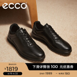 爱步（ECCO）商务休闲鞋 男士休闲皮鞋男鞋牛皮休闲运动鞋子正装鞋 雅仕207124 黑色20712401001 44