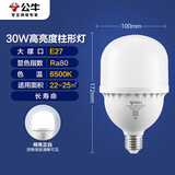 公牛（BULL）LED灯泡高亮柱形灯厂房车间商超食堂 30W球泡白光6500KE27螺口