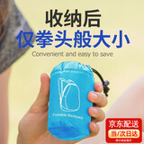 猎瑞户外折叠包旅行包超轻防泼水大容量男女超轻便携收纳皮肤双肩背包 黑色折叠双肩包 防溅水