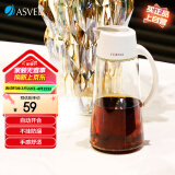 阿司倍鹭（ASVEL）玻璃油壶油瓶不挂油 厨房调味瓶自动开合酱油醋调料瓶 白色650ml
