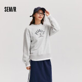 森马（Semir）史努比系列卫衣女拼接假两件宽松冬2024绣花抓绒上衣109724116003