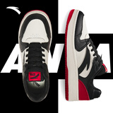 安踏元年板鞋男鞋运动鞋男士冬款经典皮面防泼水易打理休闲红色鞋子 【店长推荐爆款】白/黑/大学红-9 42