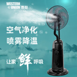 西联喷雾电风扇家用雾化加湿加水落地风扇加冰块制冷水冷降温电扇水雾大风力负离子空气净化摇头落地扇 02升级大雾款