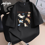 MJ STYLE纯棉宽松短袖t恤打底衫女2026年夏日男女同款透气上衣内搭打底衫