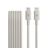 beats 耳机 手机充电线  编织连接线 Apple/苹果USB-C/type-c 数据线适用iPhone15 16手机/原装线 USB-C 转 USB-C 奔涌灰（1.5米）