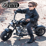 星辰皓正版哈雷儿童电动车越野摩托车女大童男孩玩具车可坐大人3到12岁 【黑色】无刷电机+充气宽轮 真车避震+蓝牙音乐+时速8-20码