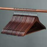 三特（SUMTOO）实木衣架家用衣挂架无痕防滑成人衣架子木头裤架木质衣挂衣服撑子 复古经典款 10个装