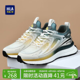 海澜之家（HLA）运动男鞋网面轻便舒适百搭休闲鞋子男HAAYDM1ACX0039 蓝色40