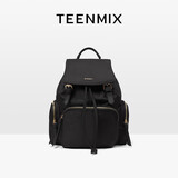 天美意（TEENMIX）双肩包尼龙高级感背包通勤电脑包大容量旅行书包女生日礼物送女友