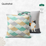 quatrefoil 抱枕靠垫办公室腰枕沙发床头靠枕简约可拆洗 45*45cm翠影