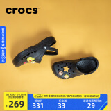 crocs卡骆驰洞洞鞋贝雅男鞋女鞋轻便耐磨一脚蹬拖鞋休闲鞋|10126 黑色-001 37 /38(230mm)