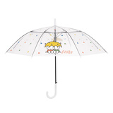 天堂伞新品可爱风米菲联名透明伞公主雨伞半自动长杆直柄伞男女士ins风 波点米菲