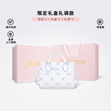 Kappa卡帕 正品新款托特包女大容量时尚单肩斜挎包通勤手提包新年礼物 勿忘草蓝拉链款礼袋套装