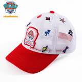 汪汪队立大功儿童帽子夏宝宝遮阳帽网眼女童薄款鸭舌帽男童棒球帽 红色54