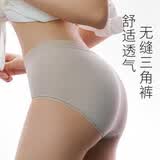 华歌尔女士内裤女棉质抗菌舒适透气中高腰少女三角裤短裤日本同款WP5412 WP54C4灰驼色 1条 L （165/95）