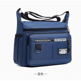 2025大容量男包单肩包耐磨背包多口袋包商务休闲男士斜挎包 款一深蓝色20*26*9cm