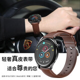 卡伦顿 适用华为gt5表带 华为手表watch4 Pro表带真皮 WATCH3 GT5 GT4 GT3 GT2 荣耀gs4 i3男女腕带 【摩卡棕】真进口牛皮 带检测报告 22mm接口通用