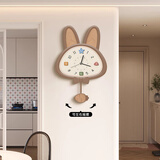 LZJV法式中古风表钟挂墙客厅猫咪餐桌时钟静音创意免打孔房间装饰钟表 【猫咪】-B款 宽35*高60cm(UV精雕+晶瓷工艺)