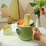 生活元素（LIFE ELEMENT）电煮锅  迷你电饭煲1-2人宿舍电煮锅多功能锅 500W小功率 防粘涂层 1.2L 家用 1.2L 墨绿色 多功能小煮锅