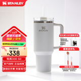 STANLEY巨无霸吸管杯水杯保温杯大容量办公车载不锈钢杯子1.18L-霜白