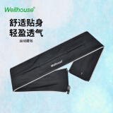 WELLHOUSE 腰包 高弹力跑步腰包男女运动贴身手机包骑行反光  黑色L码