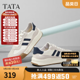他她（TATA）男士阿甘男鞋复古德训鞋男运动休闲鞋厚底板鞋小白鞋PCB01AM3 QDR01AM4米/灰/蓝 41