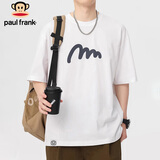 大嘴猴（paul frank）短袖男士夏季宽松纯棉T恤男潮牌休闲半袖体恤上衣男装 白色 XL