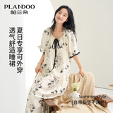 帕兰朵【舒适透气】纯棉睡裙女带胸垫连衣裙2025款可外穿睡衣女家居服XL