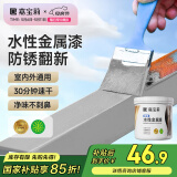 嘉宝莉防锈漆水性金属漆入户门改色漆彩钢瓦翻新漆油漆涂料法国灰1kg
