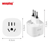 wonplug万浦（wonplug）欧标德标转换插头插座转换器出国旅行电源转换器适用德国韩国瑞士意大利巴厘岛等 UN87（德标+瑞士标+意标）